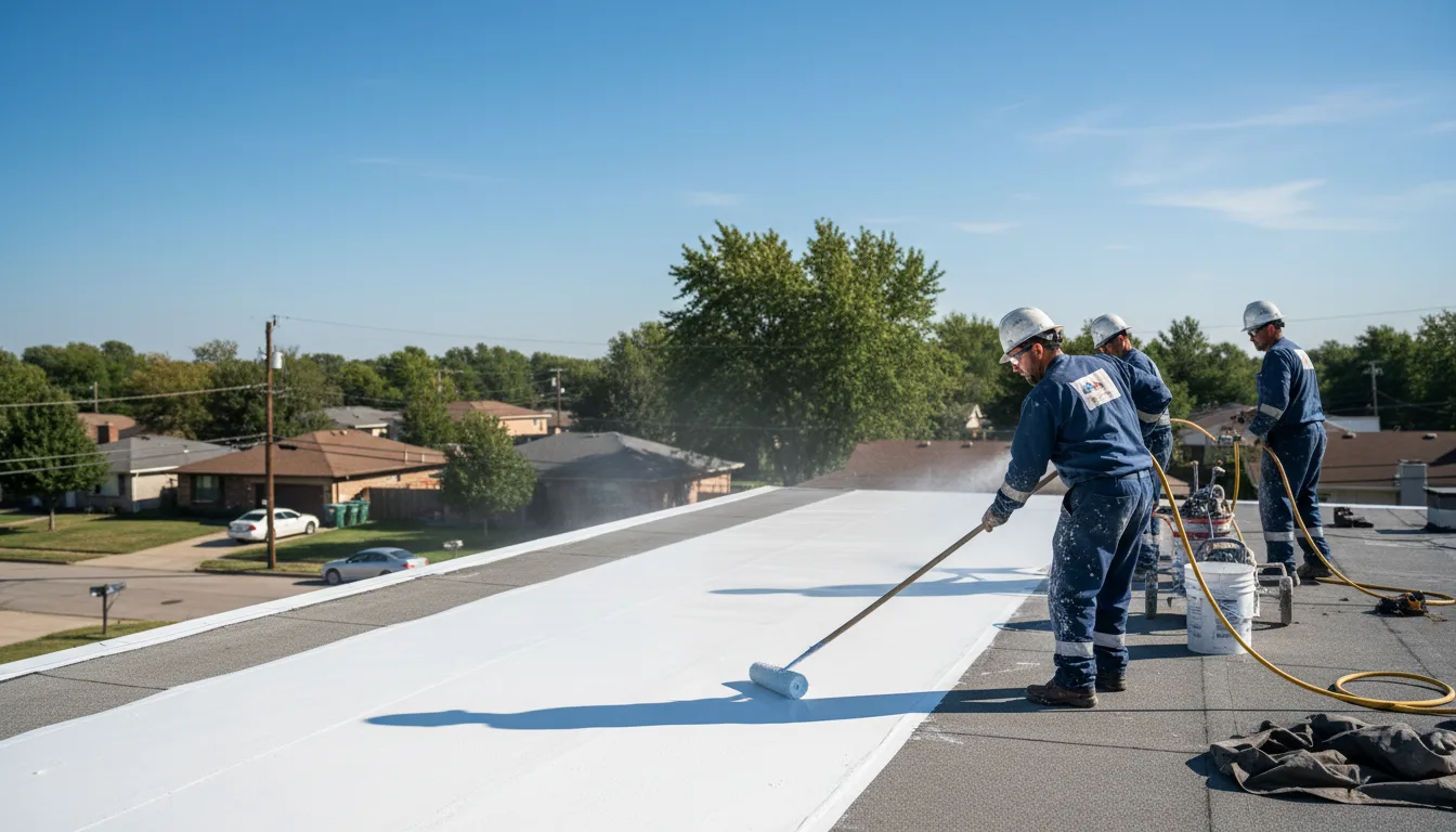 Commercial roof coating in Simms, TX near me